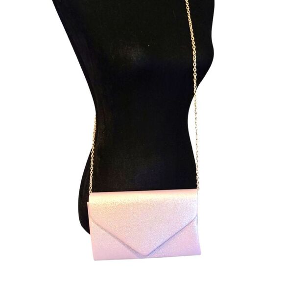 IXABELLA Crossbody Clutch Bag Sparkly Soft Lilac Pink - Picture 2 of 13